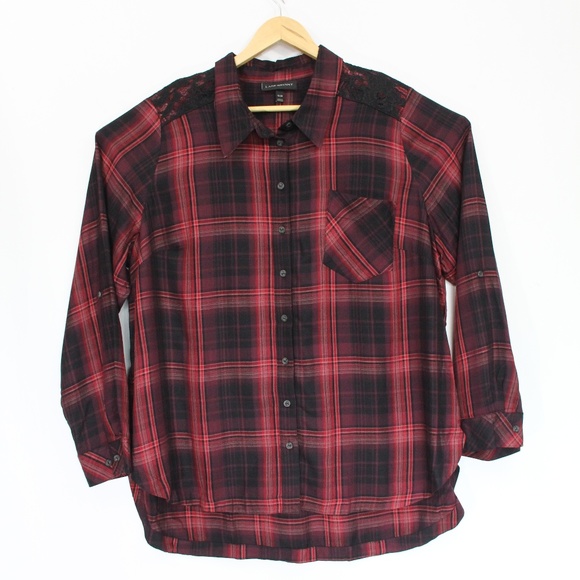 Lane Bryant Plaid Shirt Women Plus Size 18 20 Button Front Top Fall fashion - Picture 1 of 8